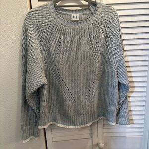 John + Jenn Light Gray Crew Neck Sweater